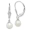 Rhodium Over Sterling Silver 6-7mm Freshwater Cultured Pearl Leverback
Dangle Earrings