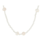 Freshwater Pearl And Moonstone Beaded Necklace In Sterling Silver