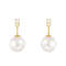 White Cultured Freshwater Pearl 14k Yellow Gold Earrings 8-8.5mm