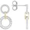 Refined Lab-Grown Diamond Rope-Motif Earrings 0.33ctw In Two-Tone Gold