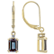 Lab-Created Alexandrite Dangle Earrings In 18K Gold Over Sterling Silver 1.16ctw