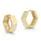 Sterling Statements 14K Yellow Gold Over Sterling Silver Hexagon Huggie
Hoop Earrings