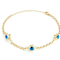 Sterling Statements 14K Yellow Gold Over Sterling Silver Triple Evil Eye Bracelet