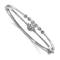 Rhodium Over 14K White Gold Lab Grown Diamond Swirl Bangle 0.992ctw