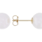 White Cultured Japanese Akoya Pearl 14k Yellow Gold Earrings
