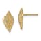 14k Yellow Gold Textured Mini Conch Shell Stud Earrings