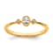 14K Yellow Gold Petite Oval Diamond Ring 0.16ctw