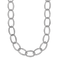Rhodium Over Sterling Silver 18mm Oval Link 24 inch Necklace