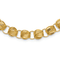 14K Yellow Gold Polished Fancy Diamond-cut Triple Link Necklace