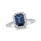2.05ctw Sapphire and Diamond Ring in 14k White Gold