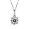 White Moissanite Sterling Silver Solitaire Pendant With Chain, 0.50ct
