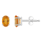 6x4mm Oval Citrine 14k White Gold Stud Earrings