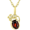 Garnet Aquarius Birthstone Pendant