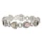 Sterling Silver Oxidized Pink/Black/White Mother of Pearl 7.75-inch Bracelet