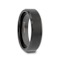 ELISE Black Tungsten Ring with Polished Beveled Edges and Brush Finished
Center 6mm