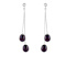 7-7.5mm Black Cultured Freshwater Pearl Rhodium Over Sterling Silver Earrings