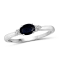 Black Sapphire Rhodium Over Sterling Silver Ring 0.63ctw