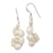 Sterling Silver Polished Crystal and Freshwater Cultured Pearl Cluster
Dangle Earrings