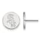 Rhodium Over Sterling Silver MLB LogoArt Chicago White Sox Post Earrings