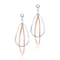 Two-Tone Pear Shape Drop Earrings In Sterling Silver And 18K Rose Gold
Over Sterling Silver