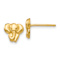 14k Yellow Gold Textured Elephant Stud Earrings