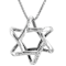 Star of David Pendant Necklace In Oxidized Sterling Silver
