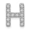 Rhodium Over 14K White Gold Diamond Letter H Initial Charm