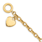 14k Yellow Gold Heart Charm Bracelet
