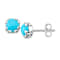 Turquoise Stud Earrings In Sterling Silver