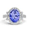 14K White Gold Tanzanite and Diamond Ring 1.93 ctw