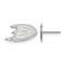 Rhodium Over Sterling Silver NHL Anaheim Ducks LogoArt Extra Small Post Earrings