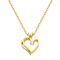 White Topaz 14k Yellow Gold Over Brass Pendant with Chain 0.13ctw