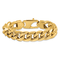 14k Yellow Gold 15mm Miami Cuban Link Bracelet, 9 Inches