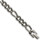 Titanium Polished 7mm Figaro Chain