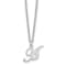Rhodium Over Sterling Silver Letter A Initial Necklace