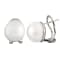 11-12mm White Cultured Freshwater Pearl Rhodium Over Sterling Silver Earrings