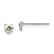 Rhodium Over Sterling Silver August Light Green Preciosa Crystal Heart Earrings