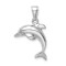 Rhodium Over 14k White Gold Jumping Dolphin Pendant