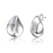 Raindrop Stud Earrings In Rhodium Over Brass