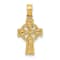 14K Yellow Gold Celtic Cross with Eternity Circle Pendant