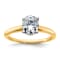 14K Yellow Gold With White Gold Accents 1 1/2 ct. G H I True Light Oval
Moissanite Solitaire Ring