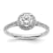 Rhodium Over 14K White Gold Eternal Promise Lab Grown Diamond Halo Ring