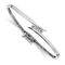Rhodium Over 14k White Gold Diamond Hinged Bangle 0.27ctw