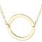 Sideways Initial O Necklace In Solid 14K Yellow Gold 18 Inch