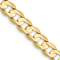 14k Yellow Gold 5.25mm Solid Open Concave Curb 20 Inch Chain