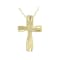 White Cubic Zirconia 18K Yellow Gold Over Sterling Silver Cross Pendant
With Chain 0.05ctw