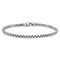 Rhodium Over Sterling Silver Polished 3.2mm Box 8 Inch Chain