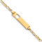 10k Yellow Gold Cut-out Heart Figaro Link ID Bracelet