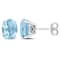 5ctw Oval Sky Blue Topaz Stud Earrings in Sterling Silver