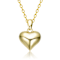 Sleek Heart Pendant Necklace In 14K Gold Over Sterling Silver